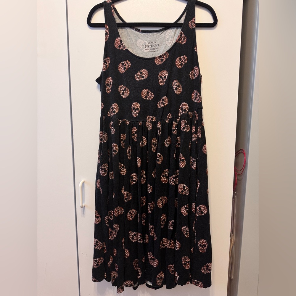 Torrid Black Sleeveless Crew Neck Midi Sundress